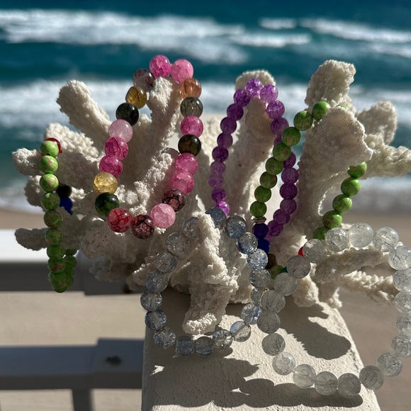 Vibrant Glass Beaded Bracelets Set - Picture 3 of 4